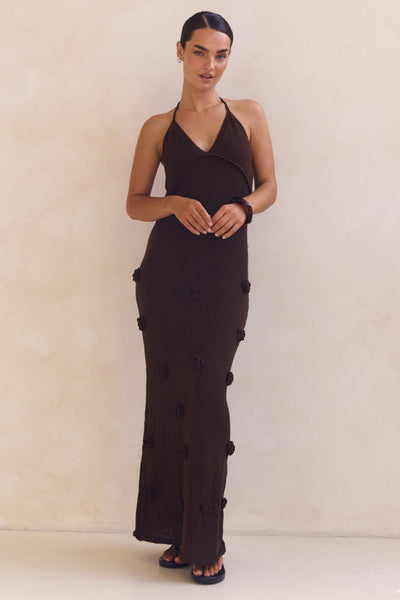 Orion Knit Maxi Dress (Chocolate)