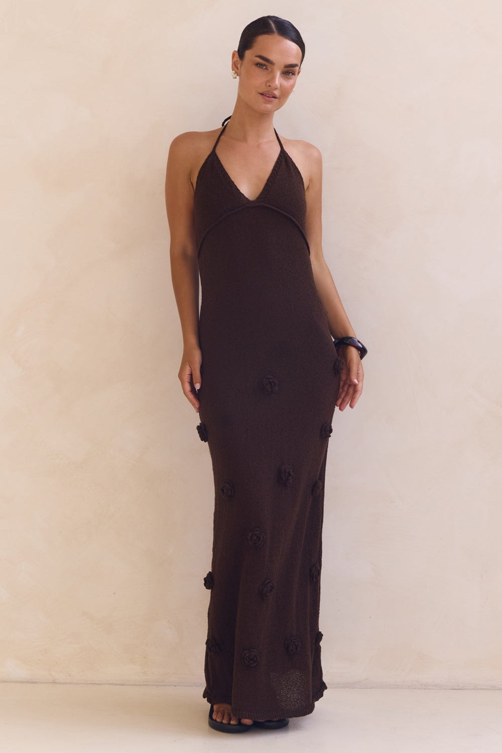 Orion Knit Maxi Dress (Chocolate)