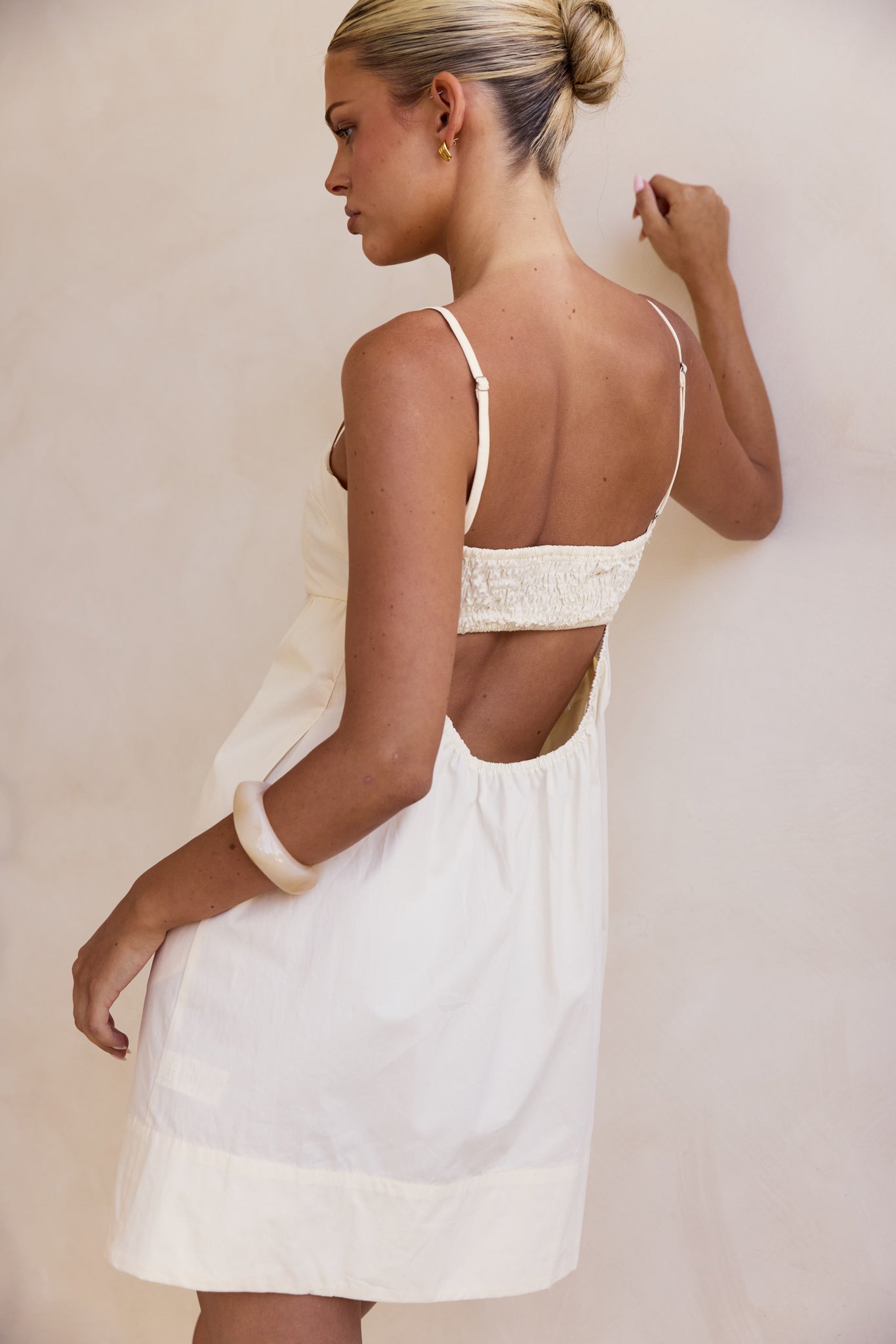 Kara Mini Dress (Cream)