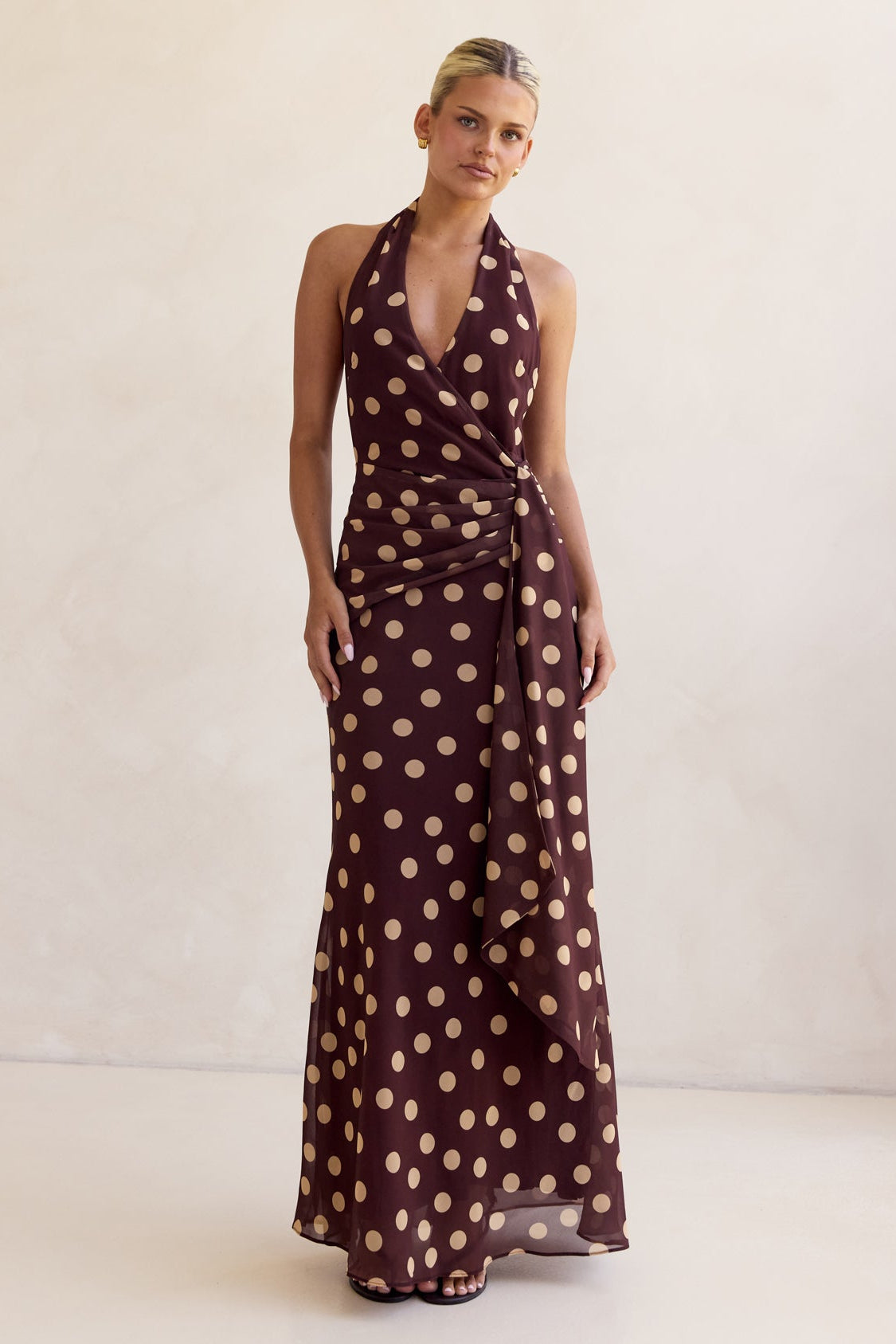 Soraya Maxi Dress (Chocolate)