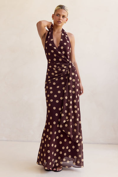 Soraya Maxi Dress (Chocolate)