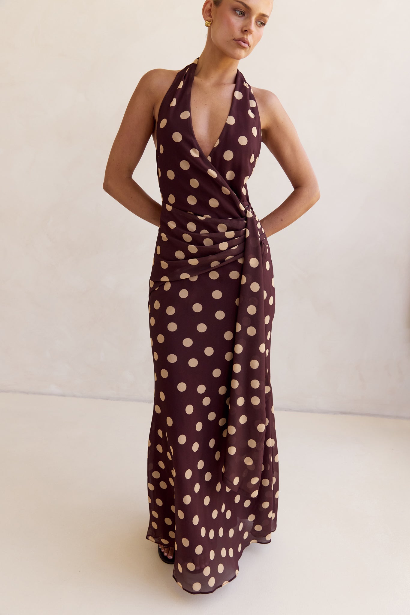 Soraya Maxi Dress (Chocolate)