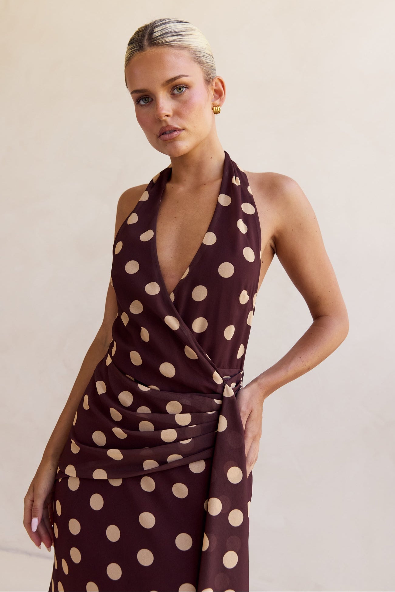 Soraya Maxi Dress (Chocolate)
