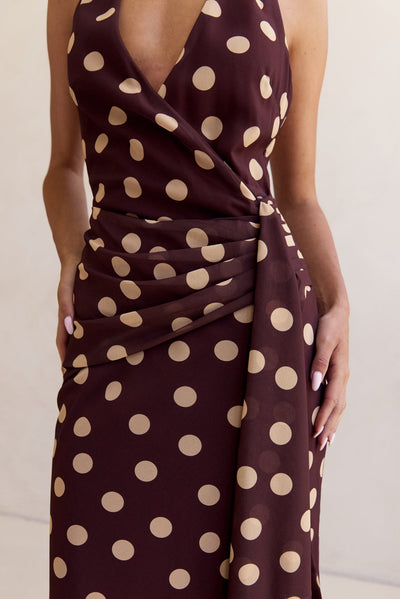 Soraya Maxi Dress (Chocolate)