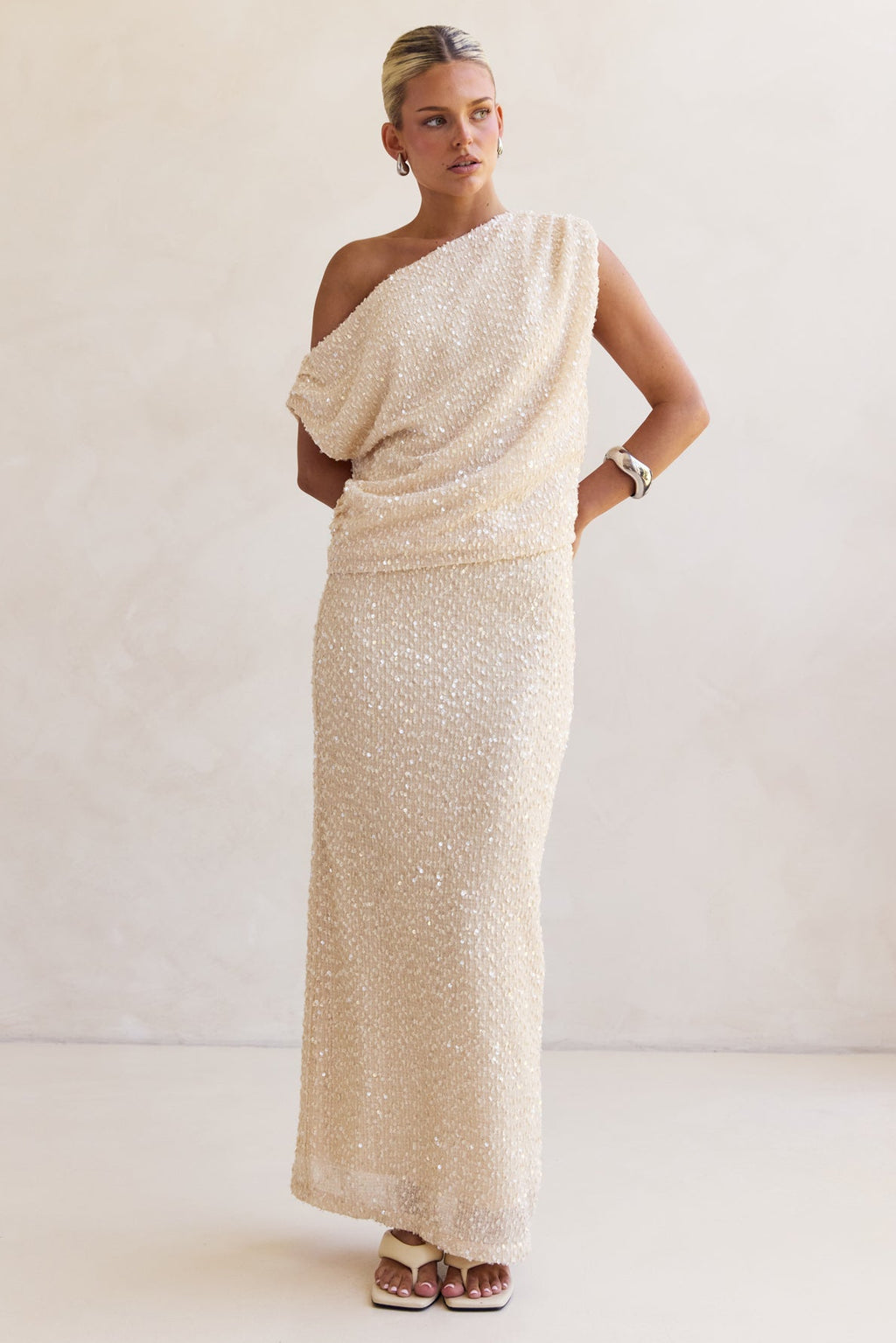 Milla Sequin Top (Cream)