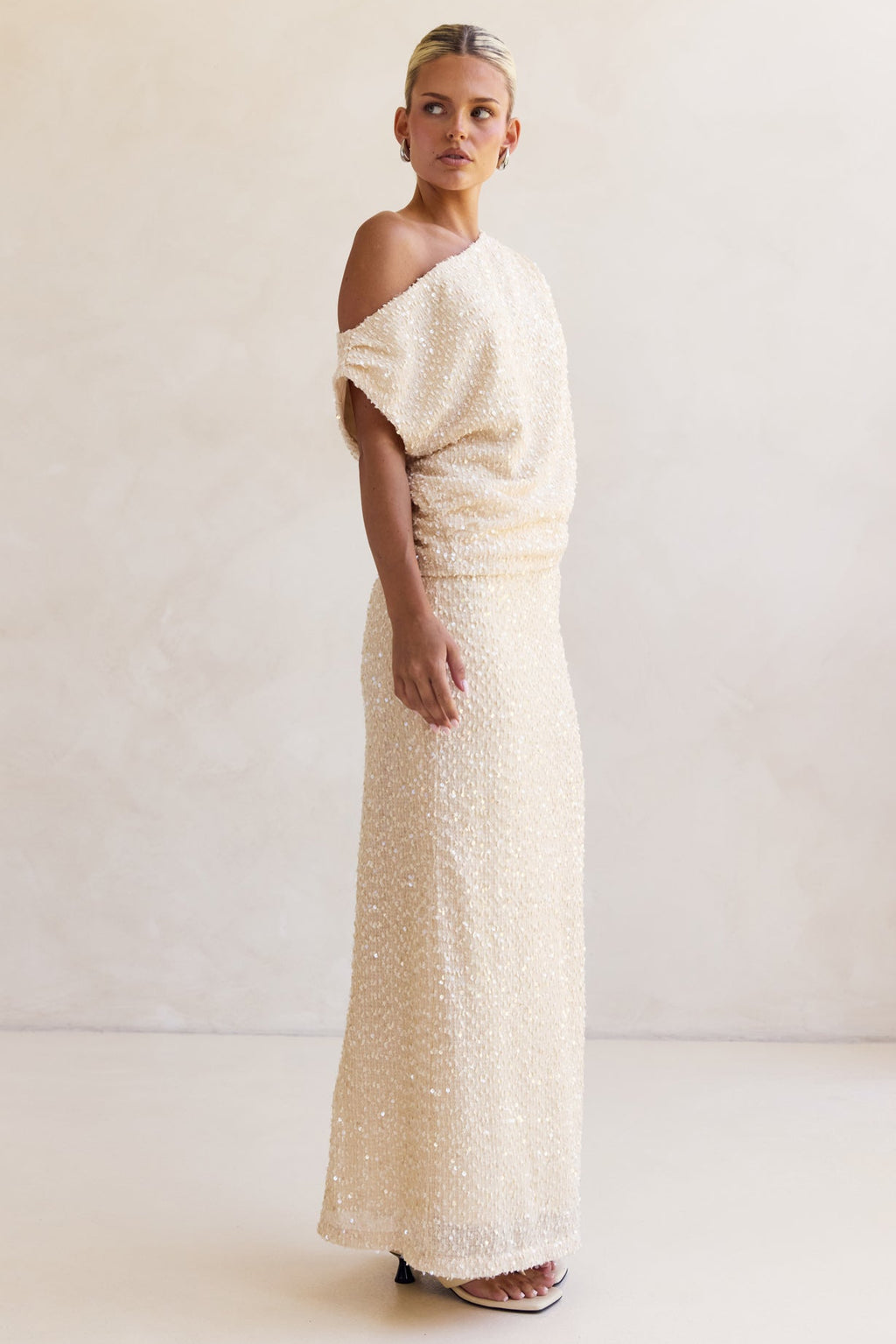 Milla Sequin Top (Cream)