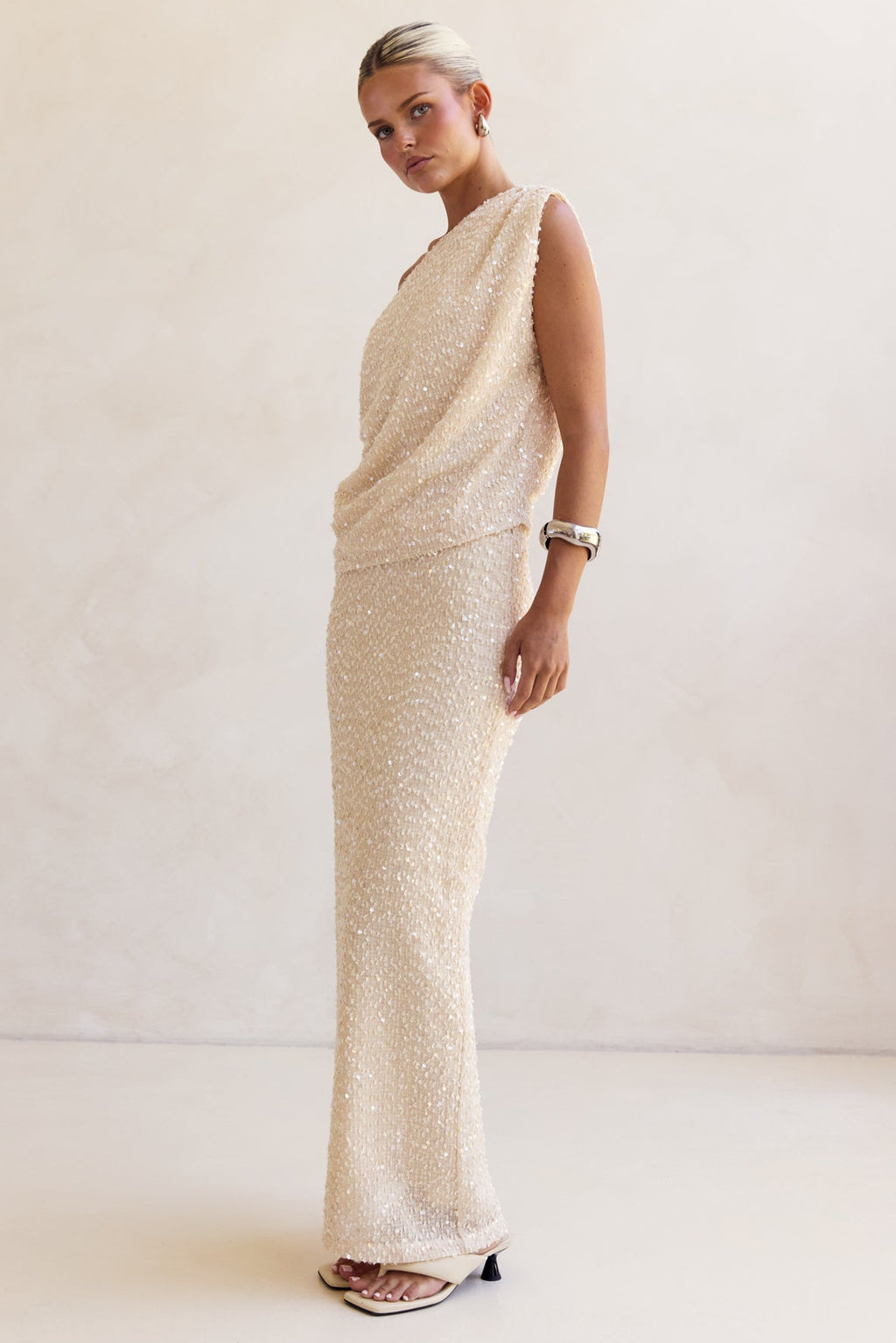 Milla Sequin Top (Cream)