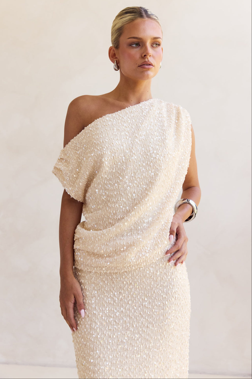 Milla Sequin Top (Cream)