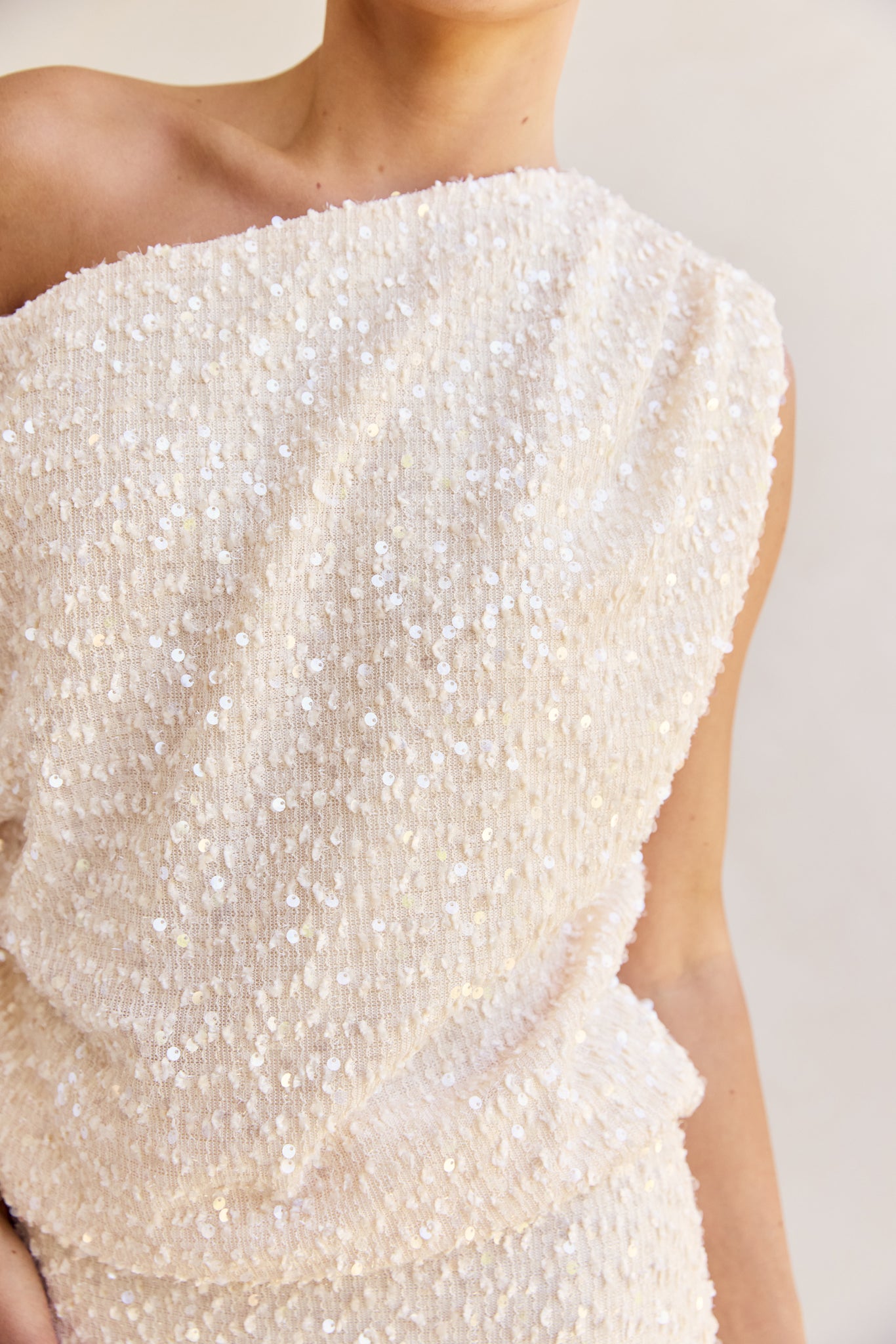 Milla Sequin Top (Cream)