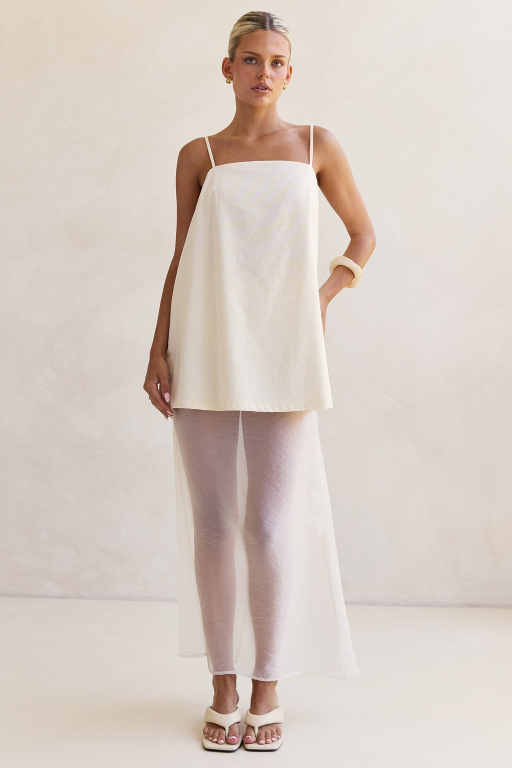 Daniela Maxi Skirt (Cream)