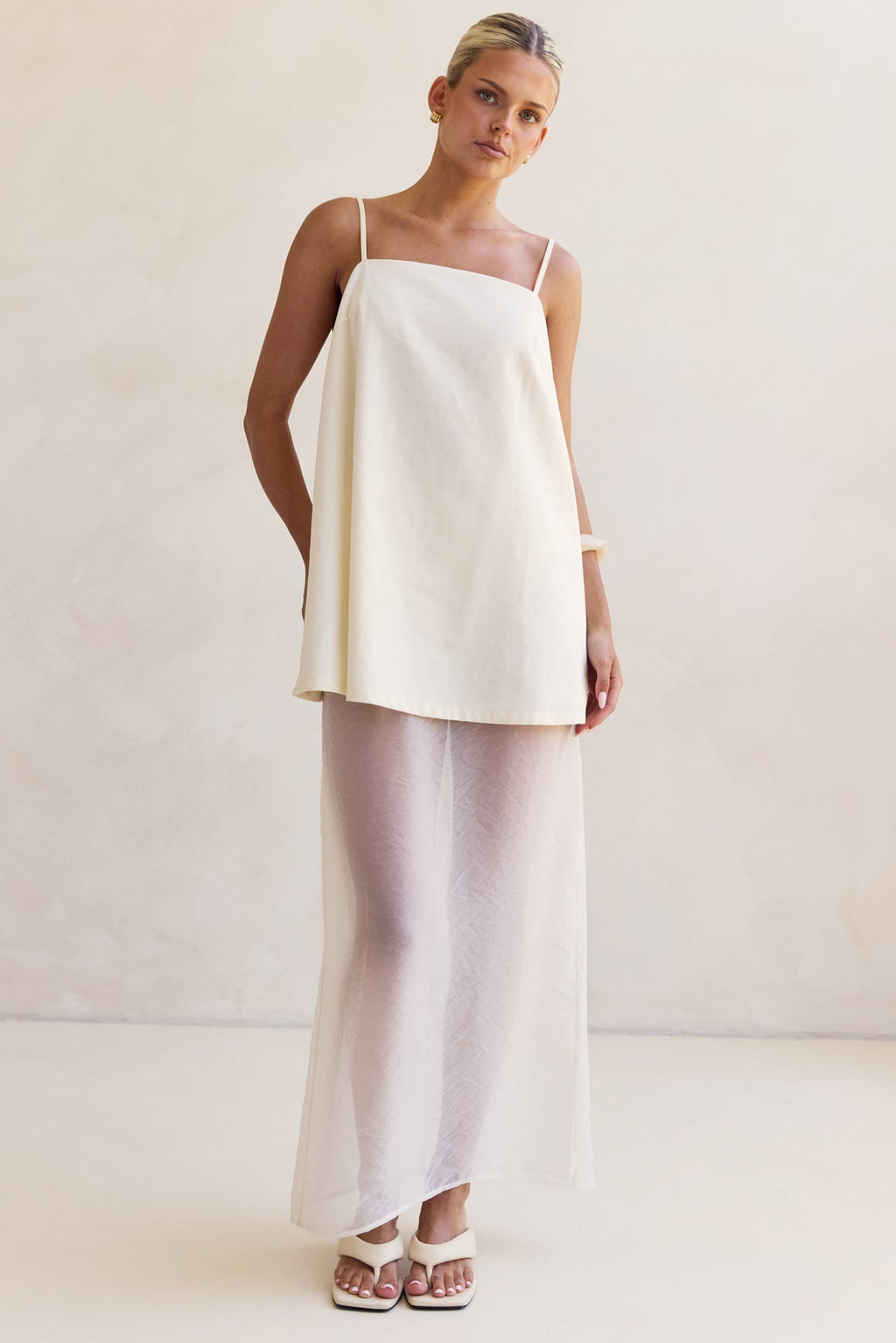 Daniela Maxi Skirt (Cream)