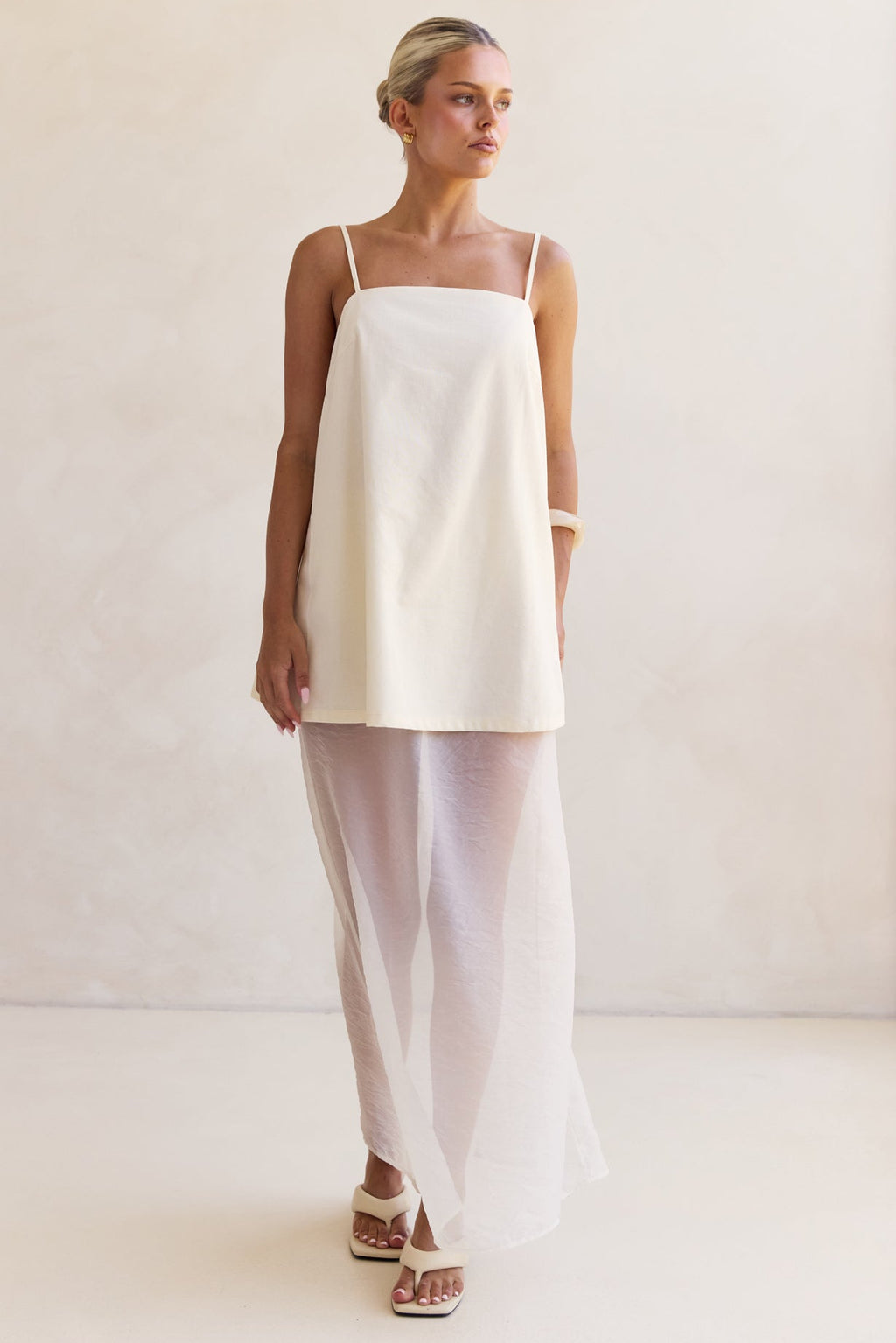 Daniela Maxi Skirt (Cream)