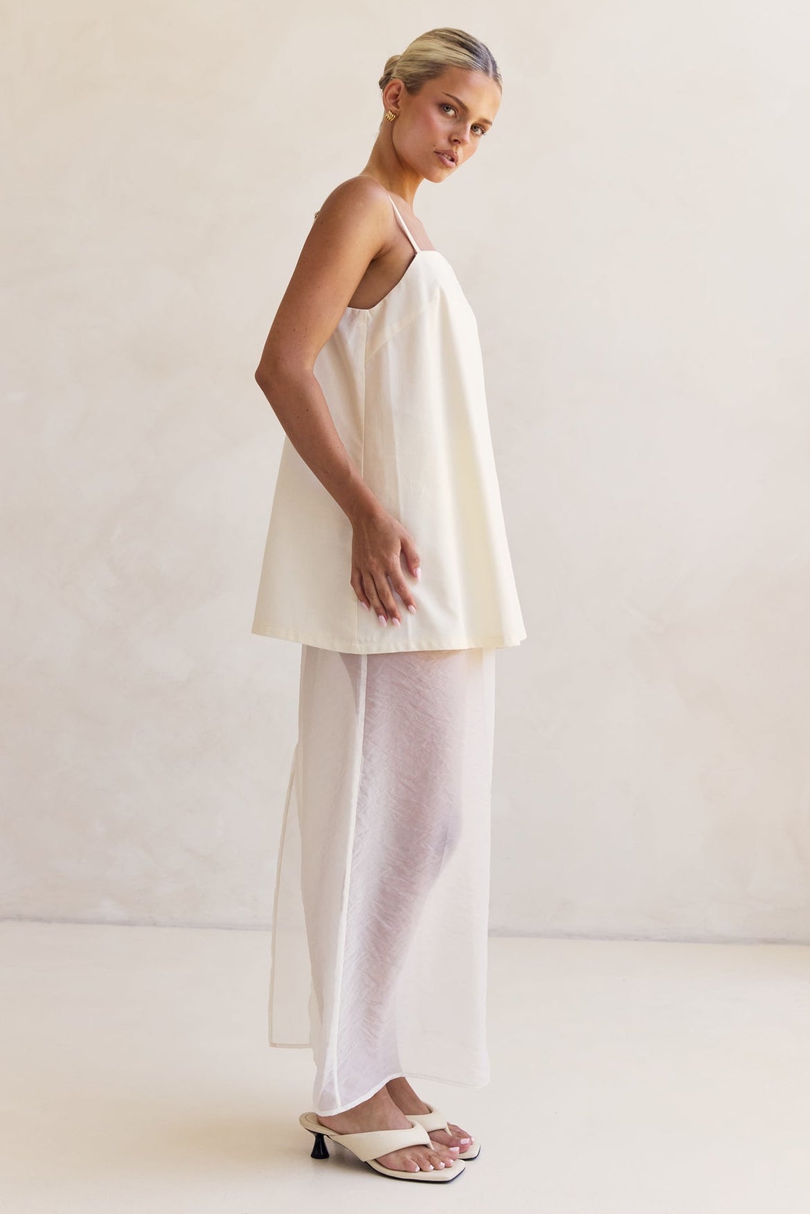 Daniela Maxi Skirt (Cream)