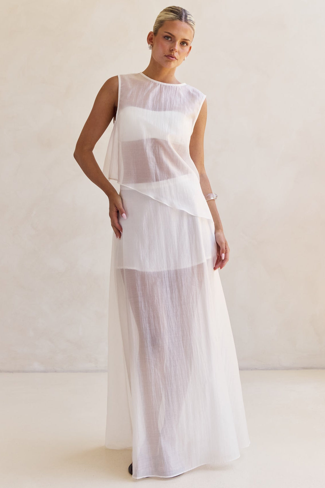 Lena Asym Top (White)