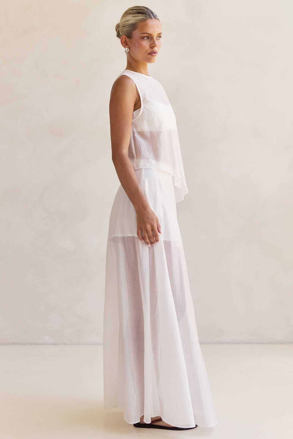 Lena Maxi Skirt (White)