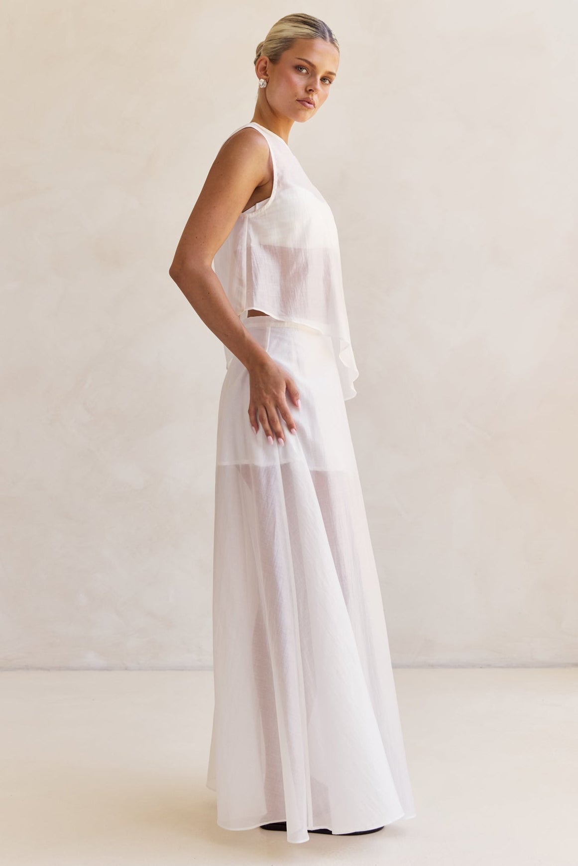 Lena Asym Top (White)