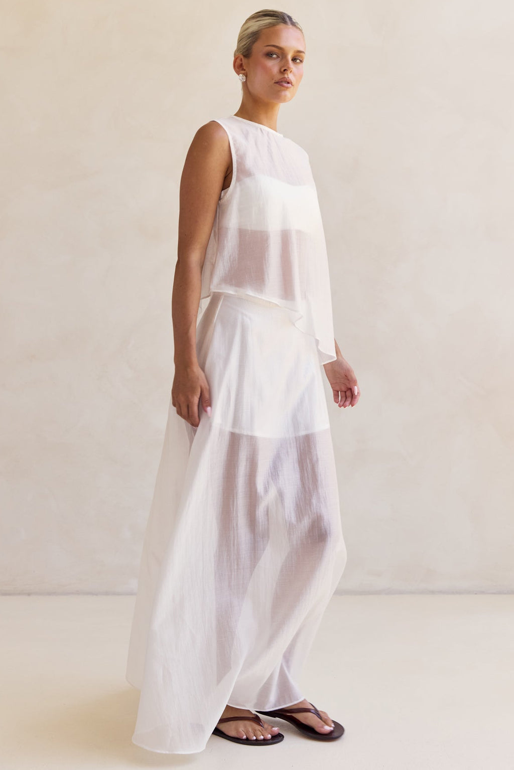 Lena Asym Top (White)