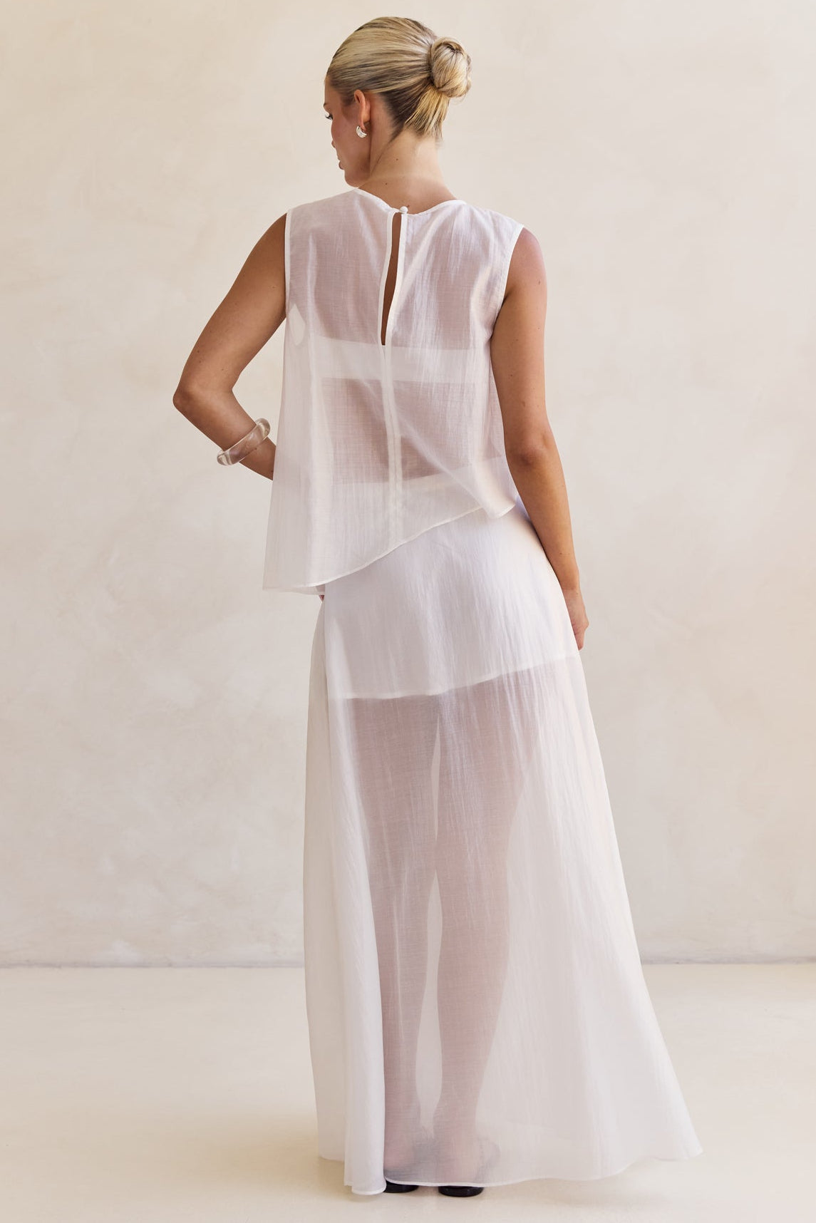 Lena Maxi Skirt (White)