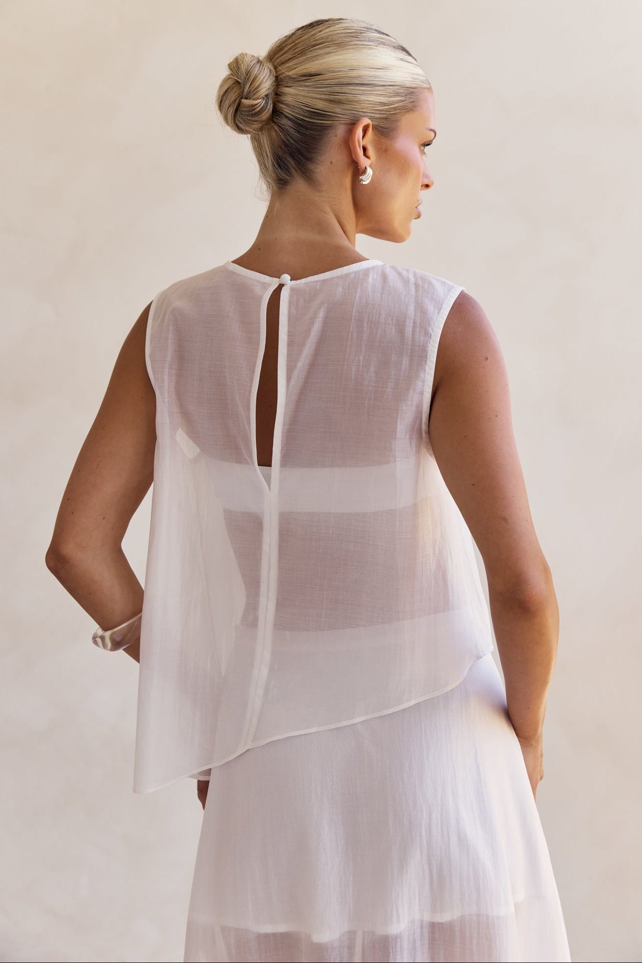 Lena Asym Top (White)