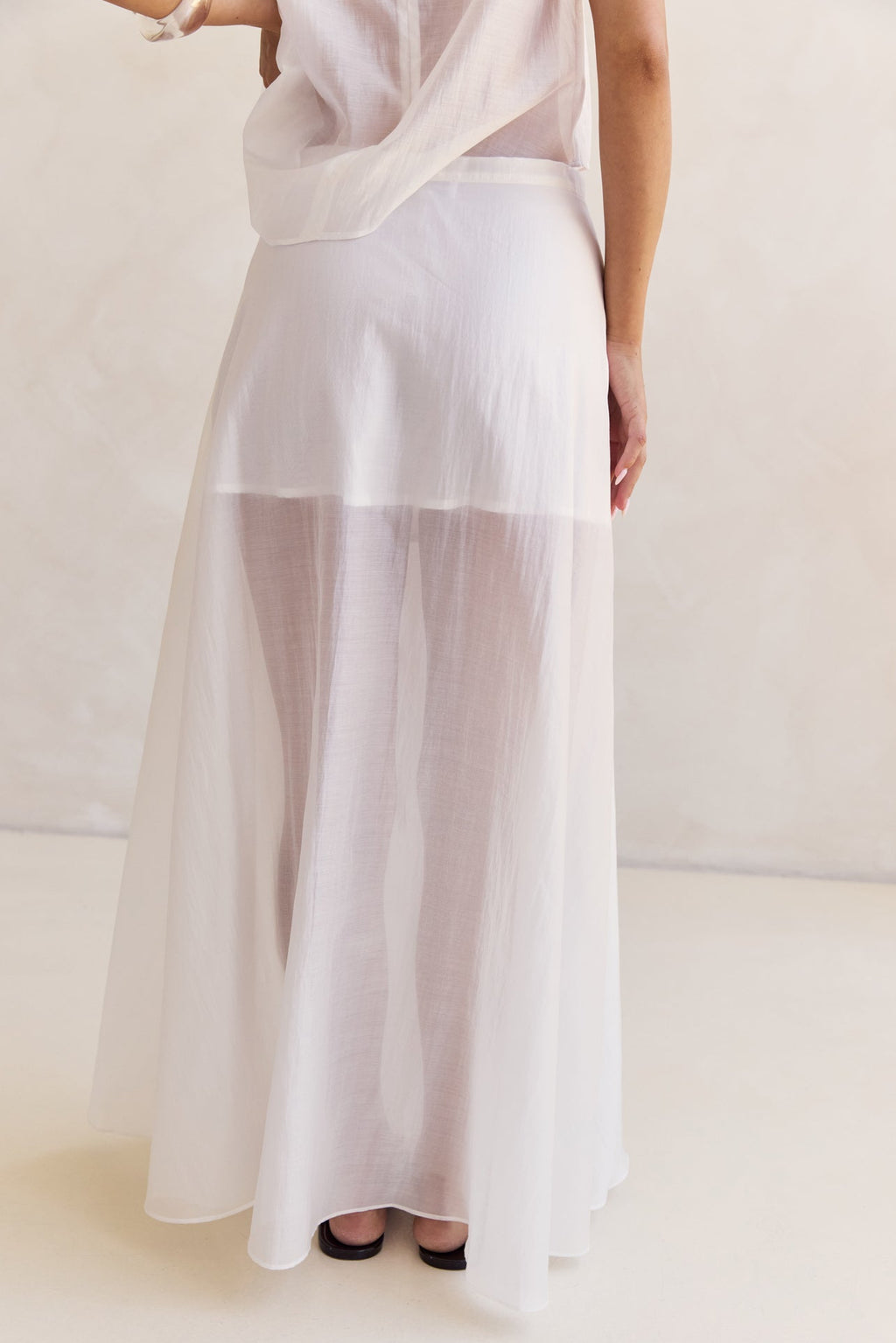 Lena Maxi Skirt (White)