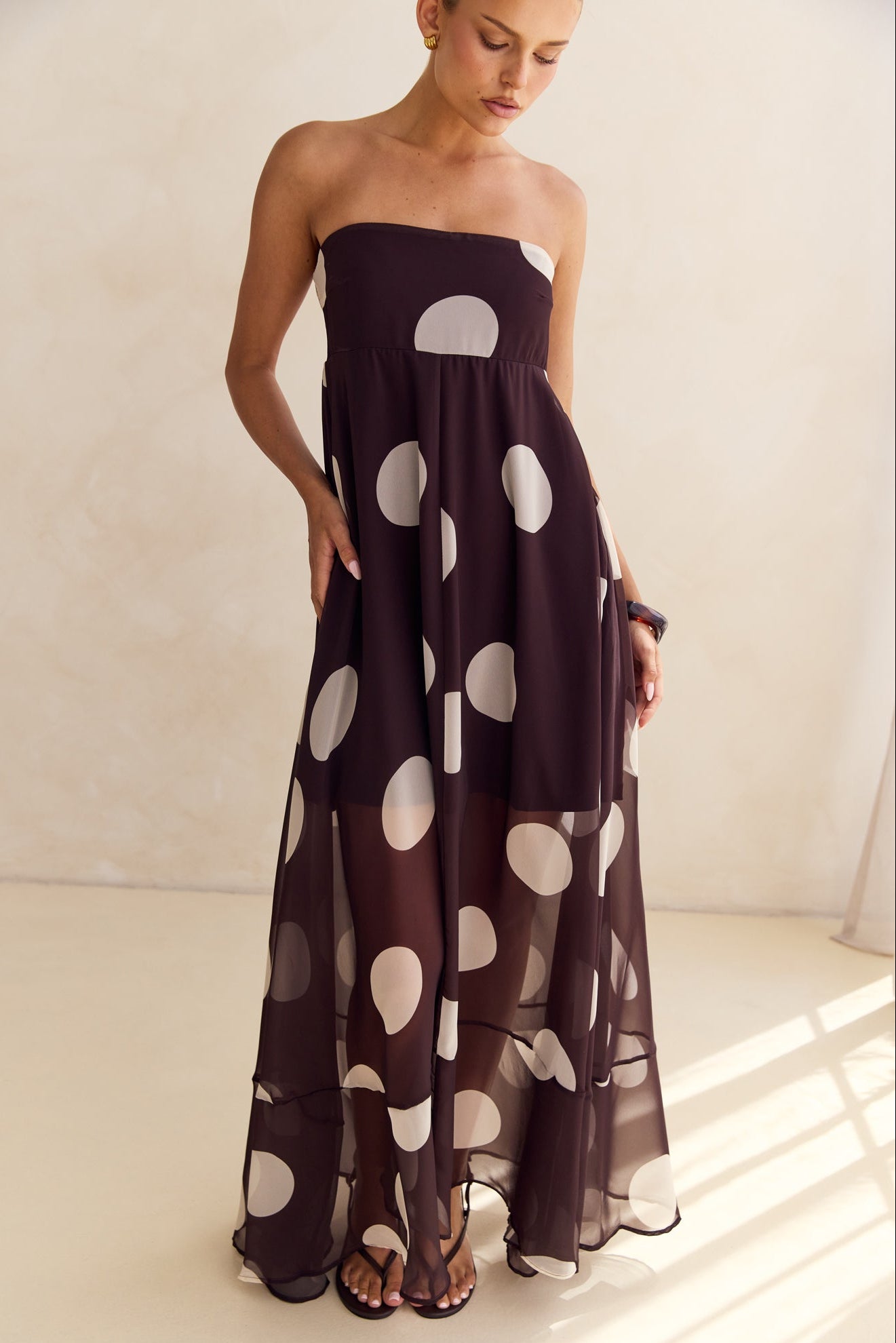 Dina Maxi Dress (Chocolate)