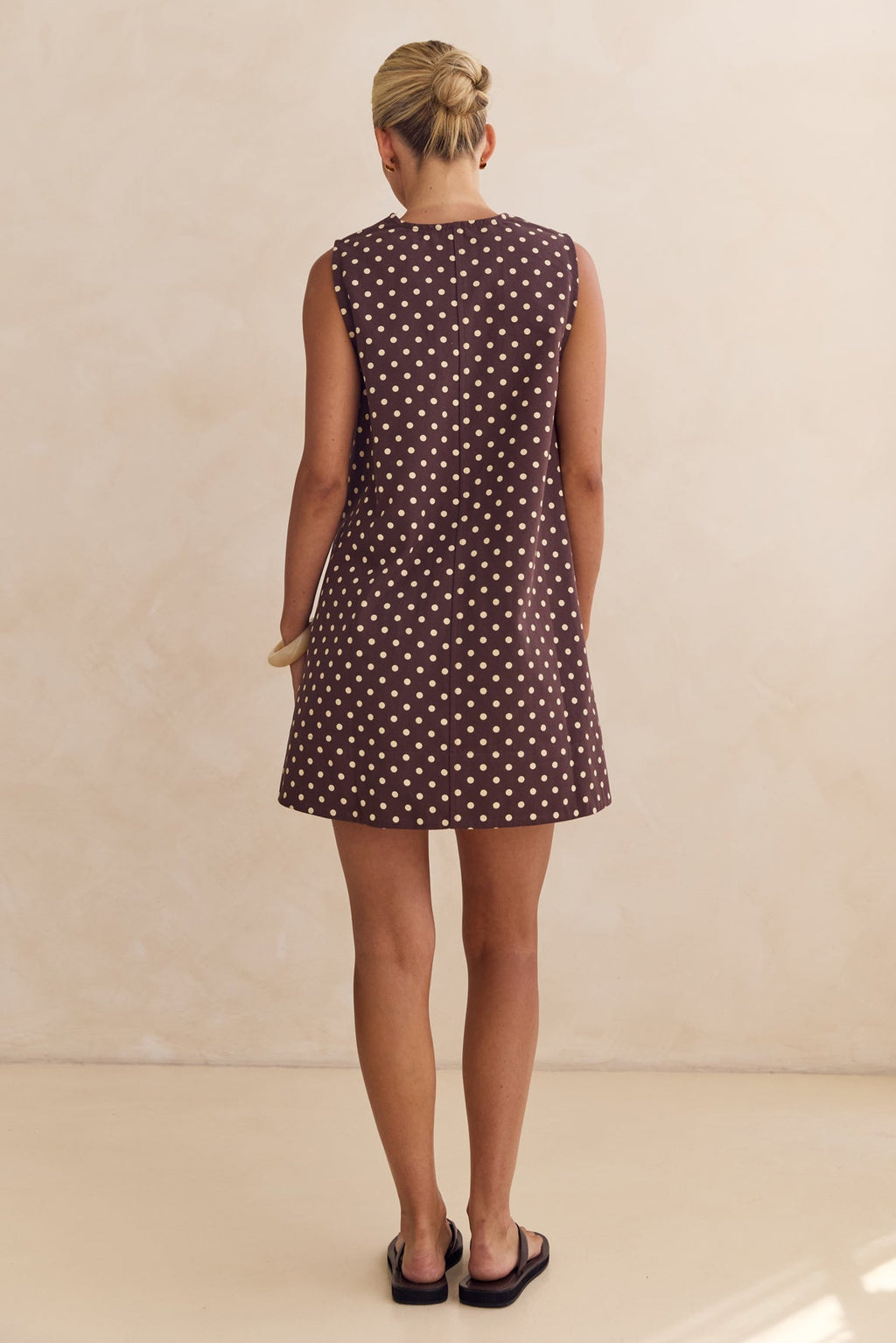 Raelle Demin Mini Dress (Chocolate)