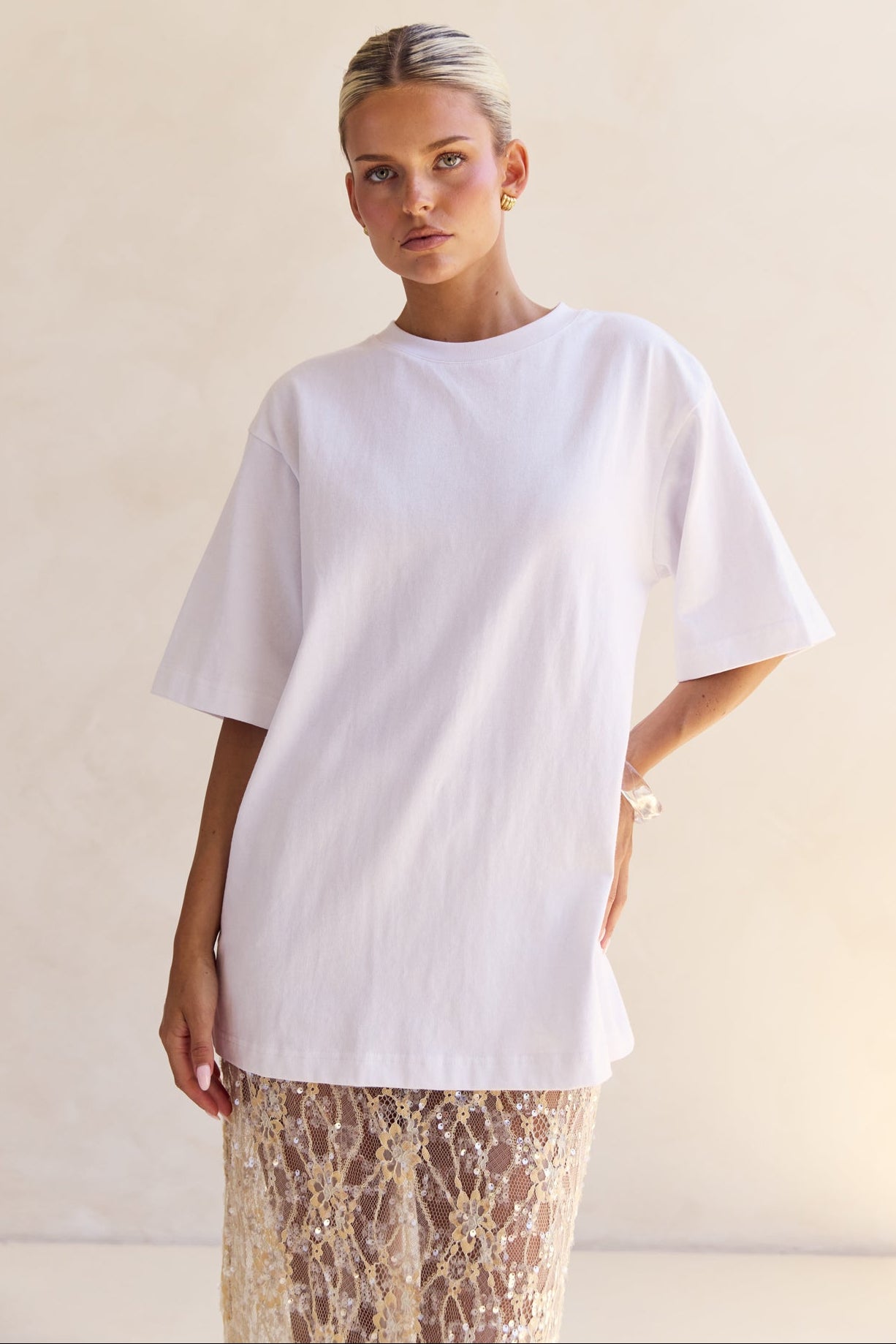 Reese Boyfriend Tee (White)