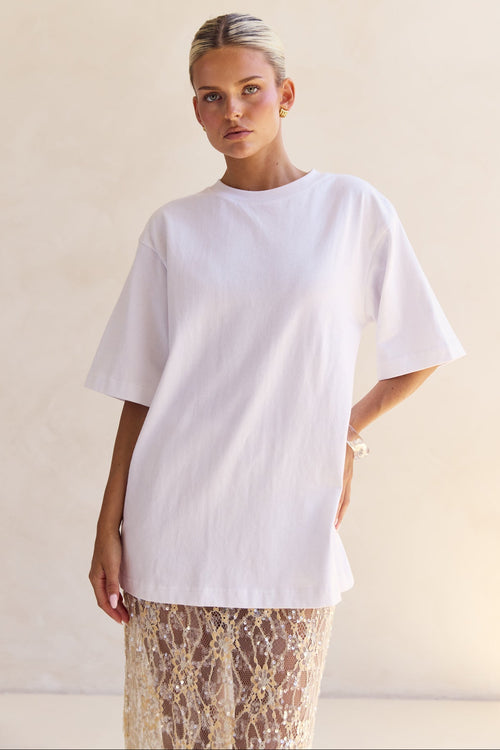 Reese Boyfriend Tee (White)