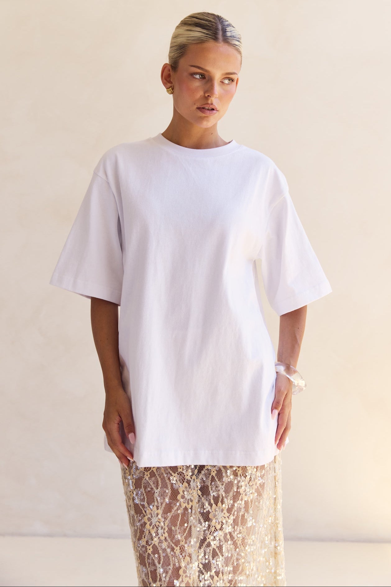 Reese Boyfriend Tee (White)