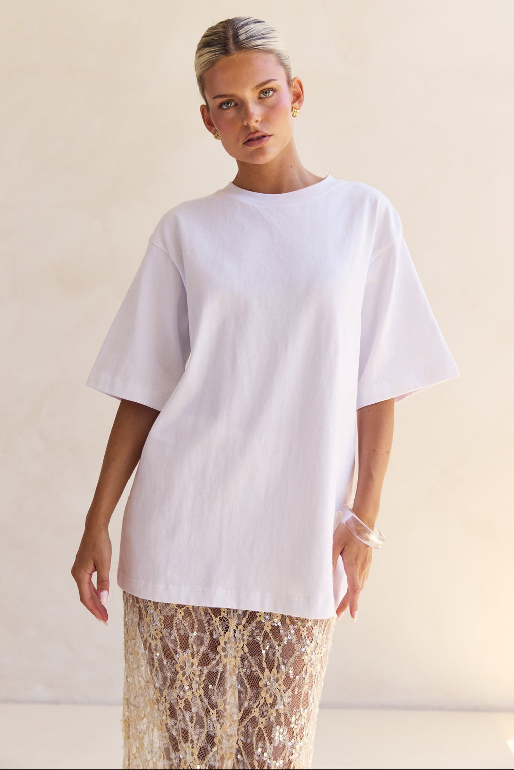 Reese Boyfriend Tee (White)