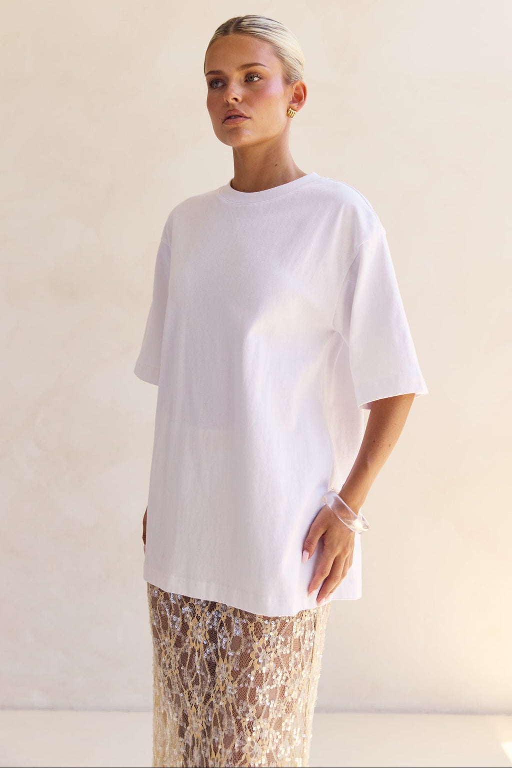 Reese Boyfriend Tee (White)