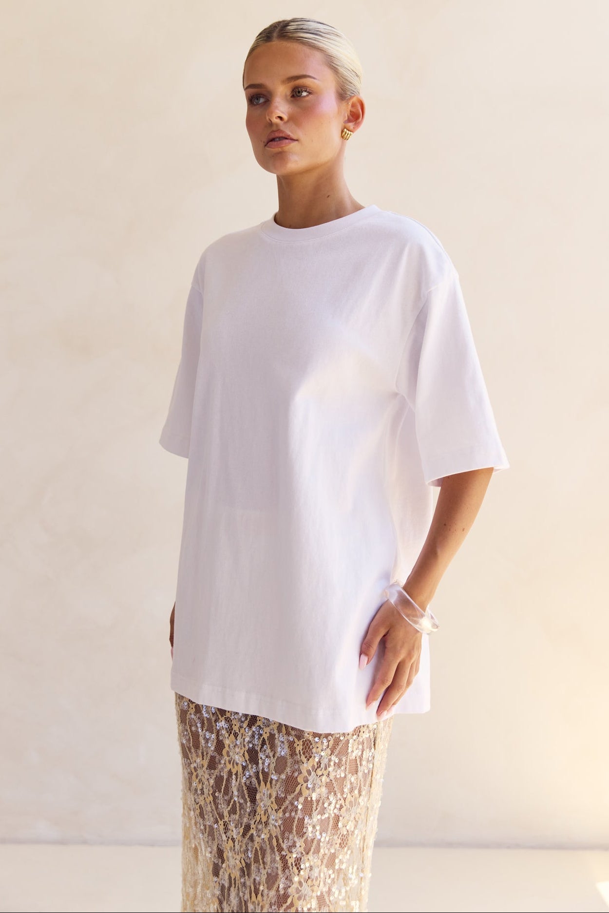 Reese Boyfriend Tee (White)