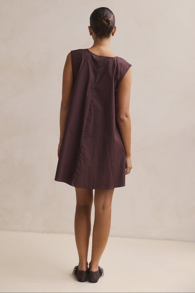 Helena Mini Dress (Chocolate)