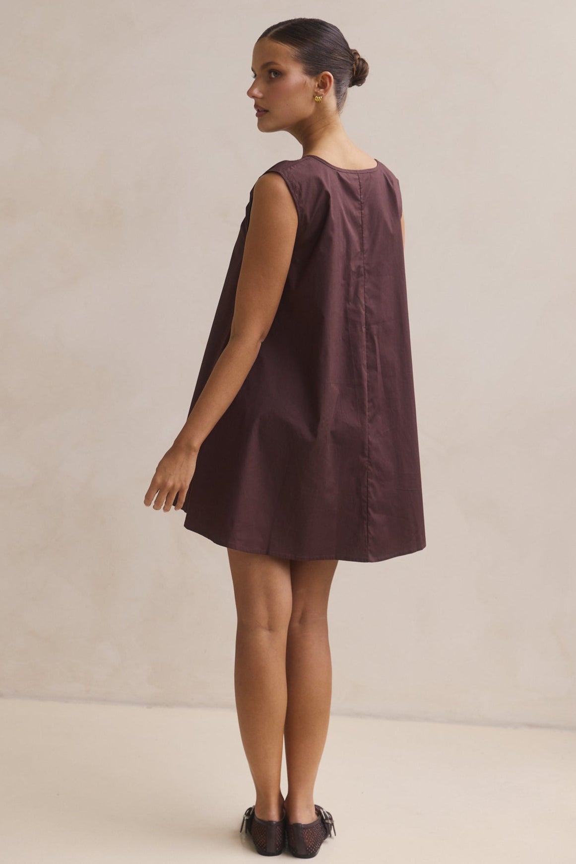 Helena Mini Dress (Chocolate)