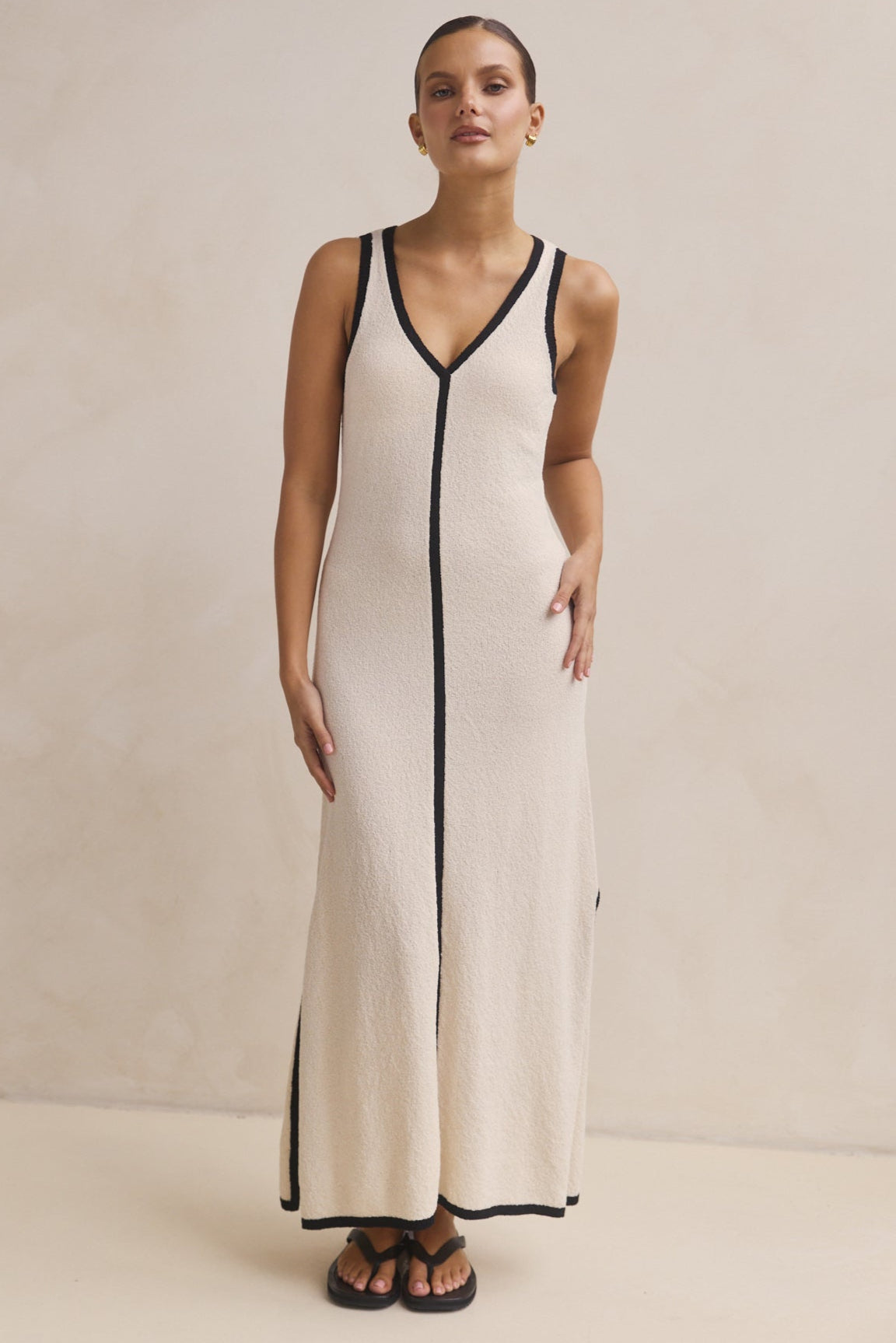 Heidi Knit Maxi Dress (Cream)