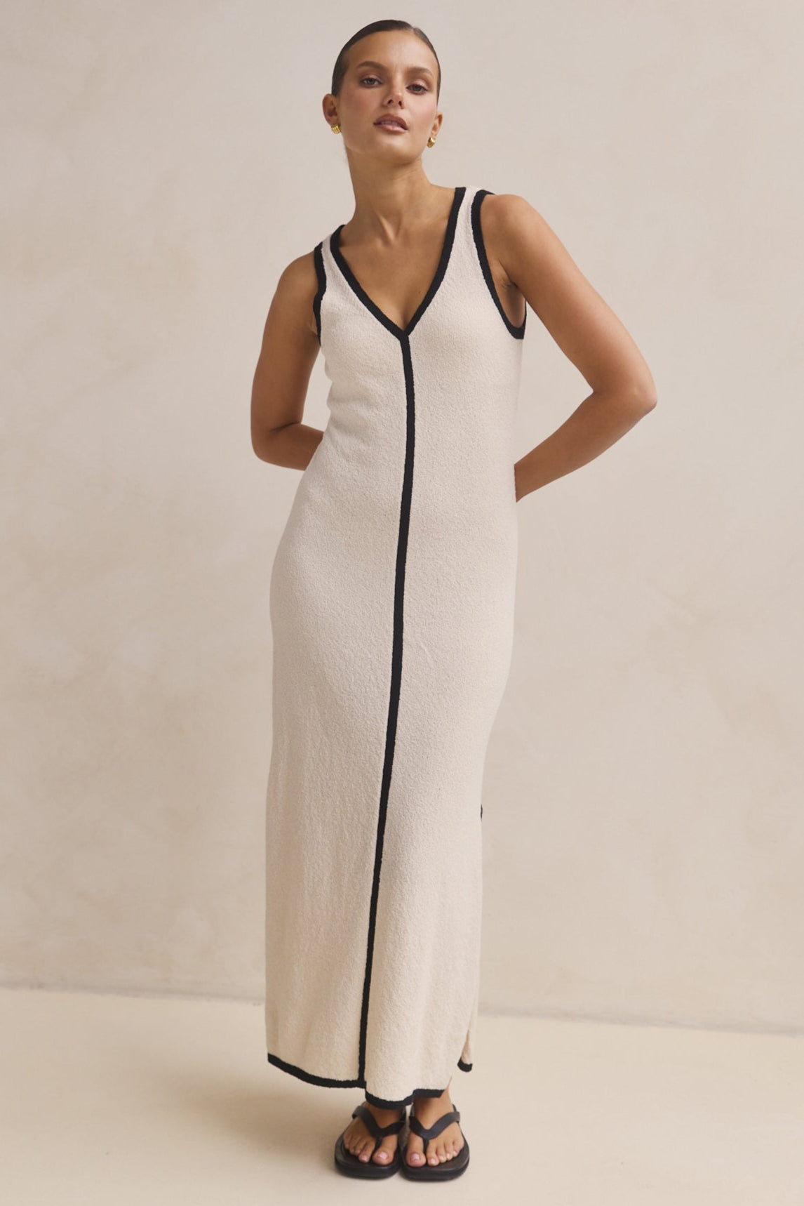 Heidi Knit Maxi Dress (Cream)