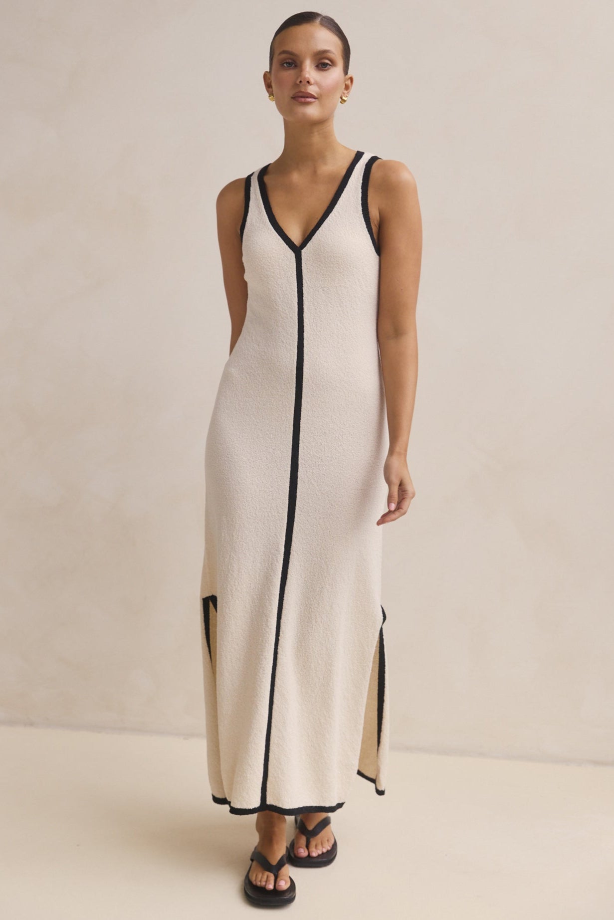 Heidi Knit Maxi Dress (Cream)