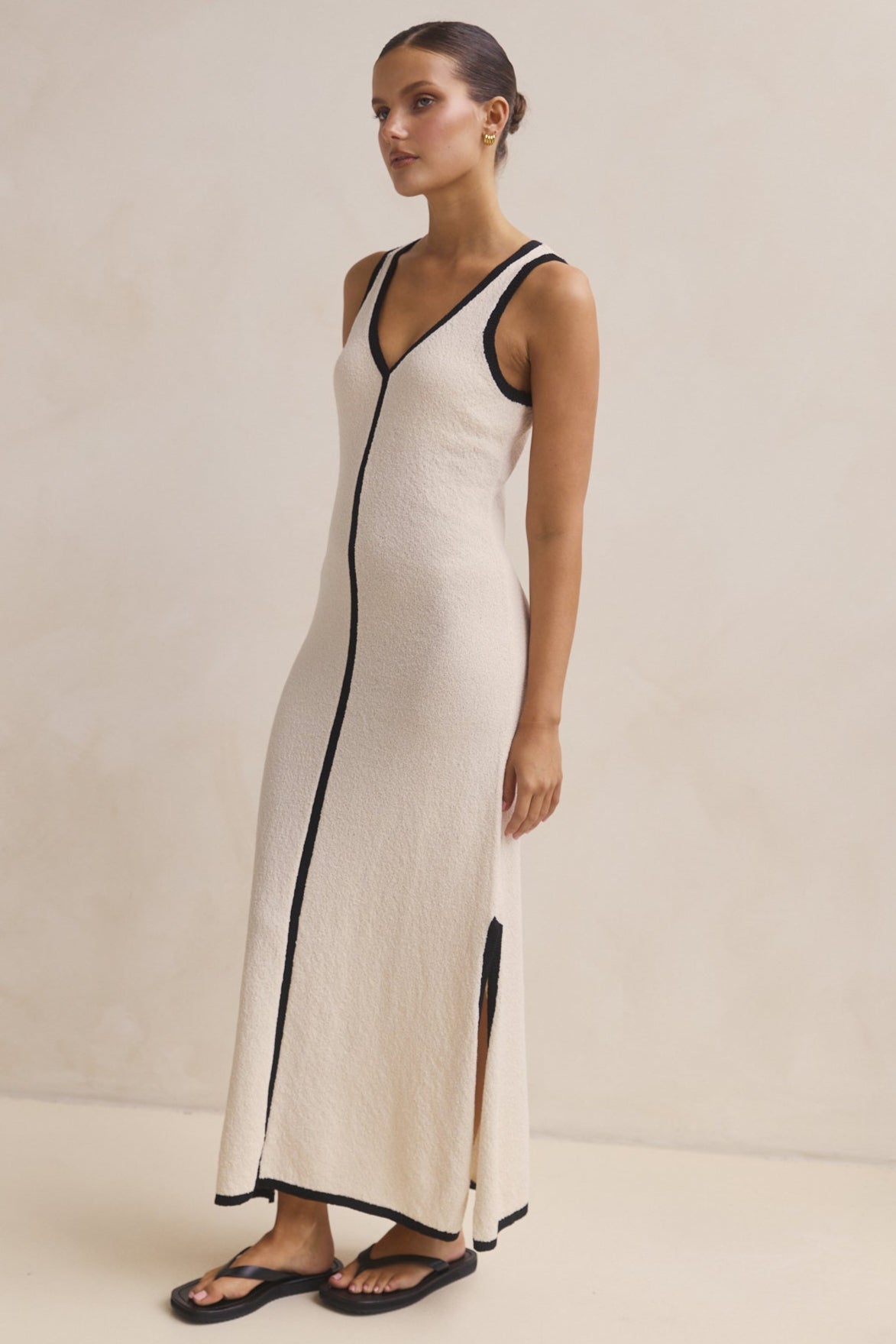Heidi Knit Maxi Dress (Cream)