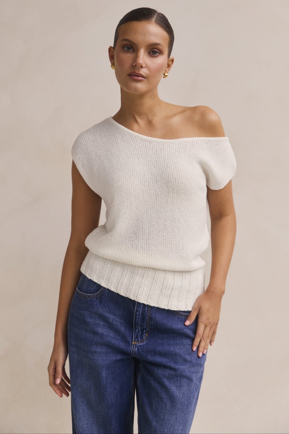 Tessa Knit Top (White)