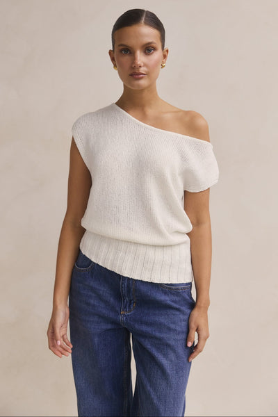 Tessa Knit Top (White)