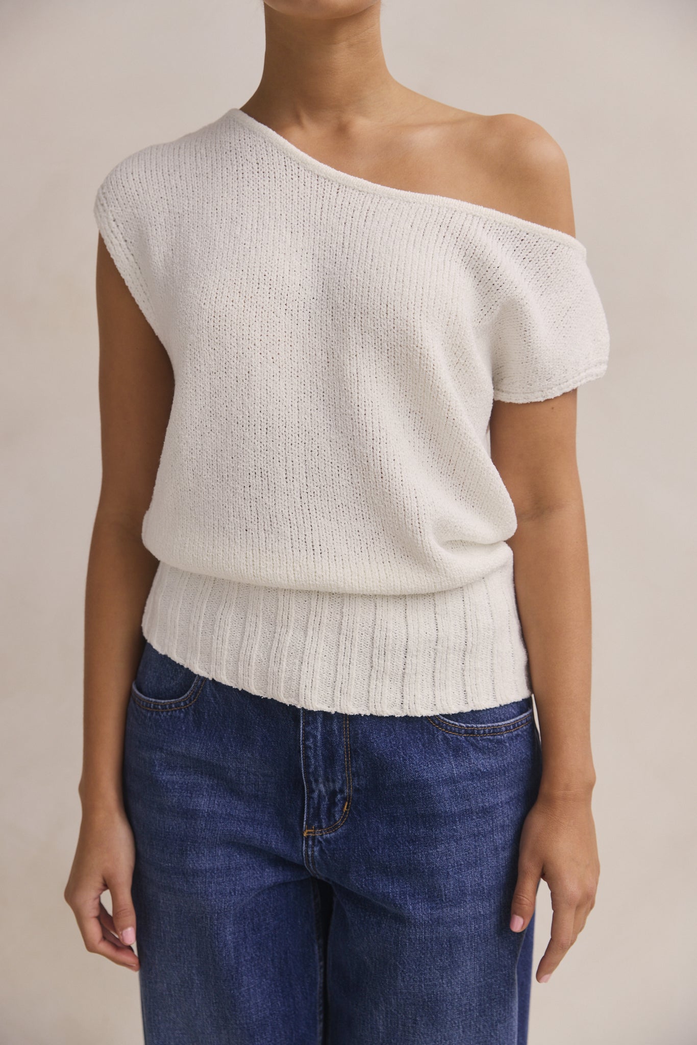 Tessa Knit Top (White)