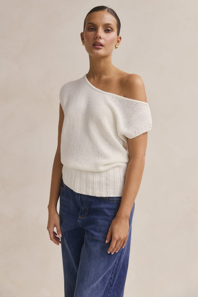Tessa Knit Top (White)