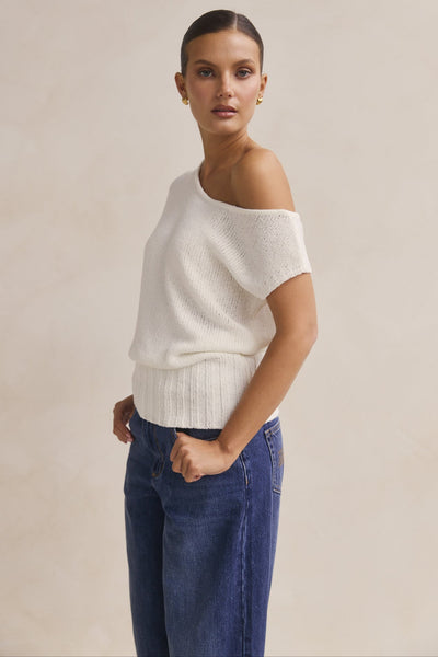 Tessa Knit Top (White)