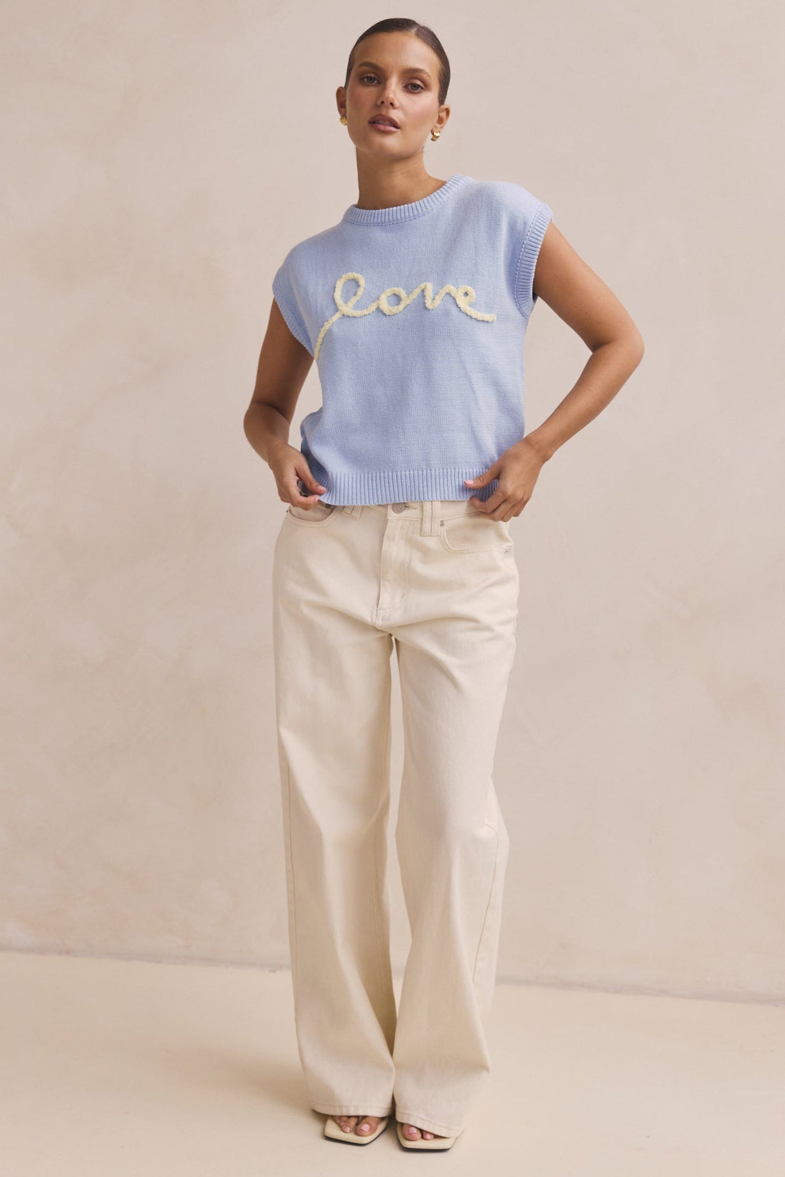 Caterina Knit Top (Blue)