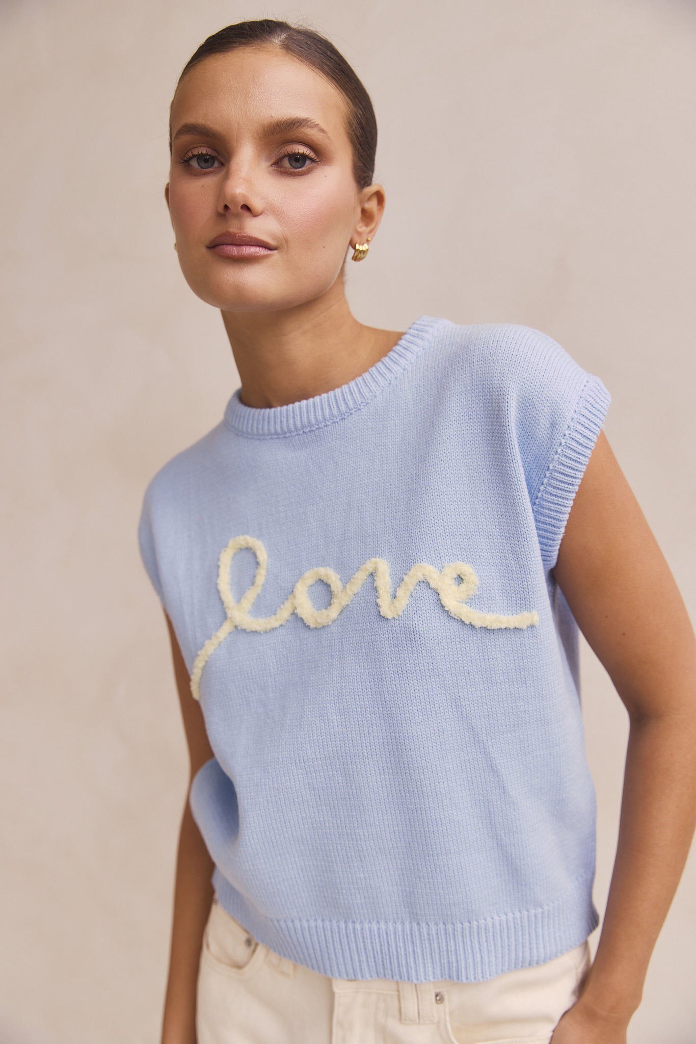 Caterina Knit Top (Blue)