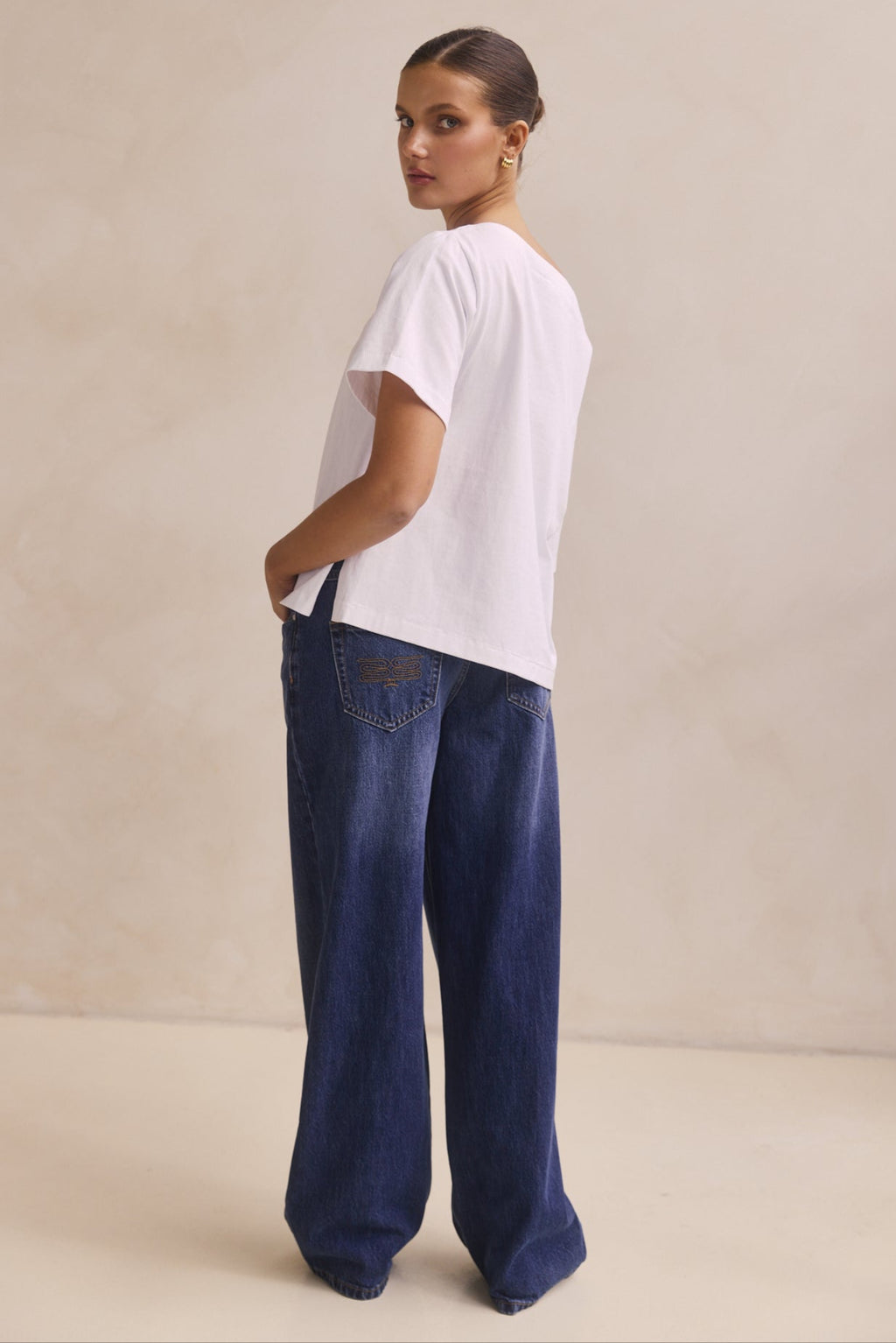 Genevieve Asym Tee (White)