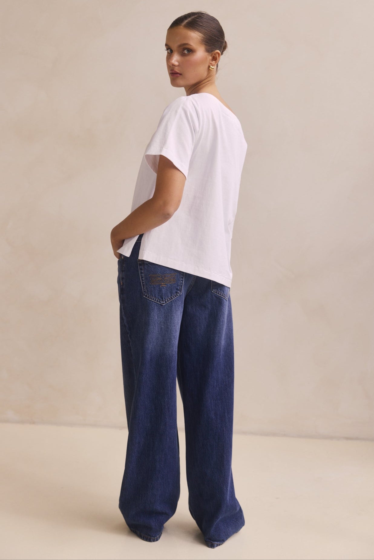 Genevieve Asym Tee (White)