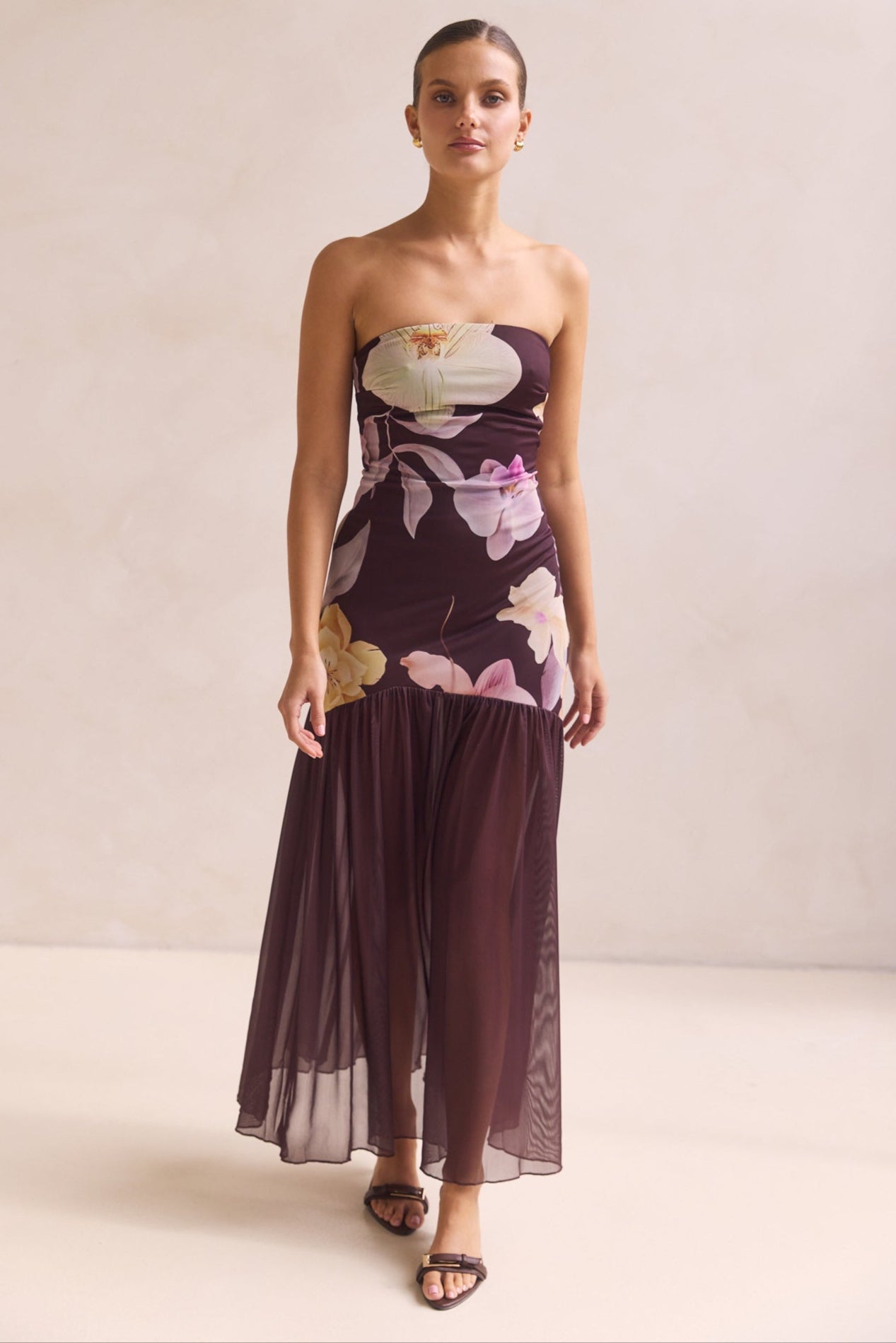 Hazel Maxi Dress (Chocolate)