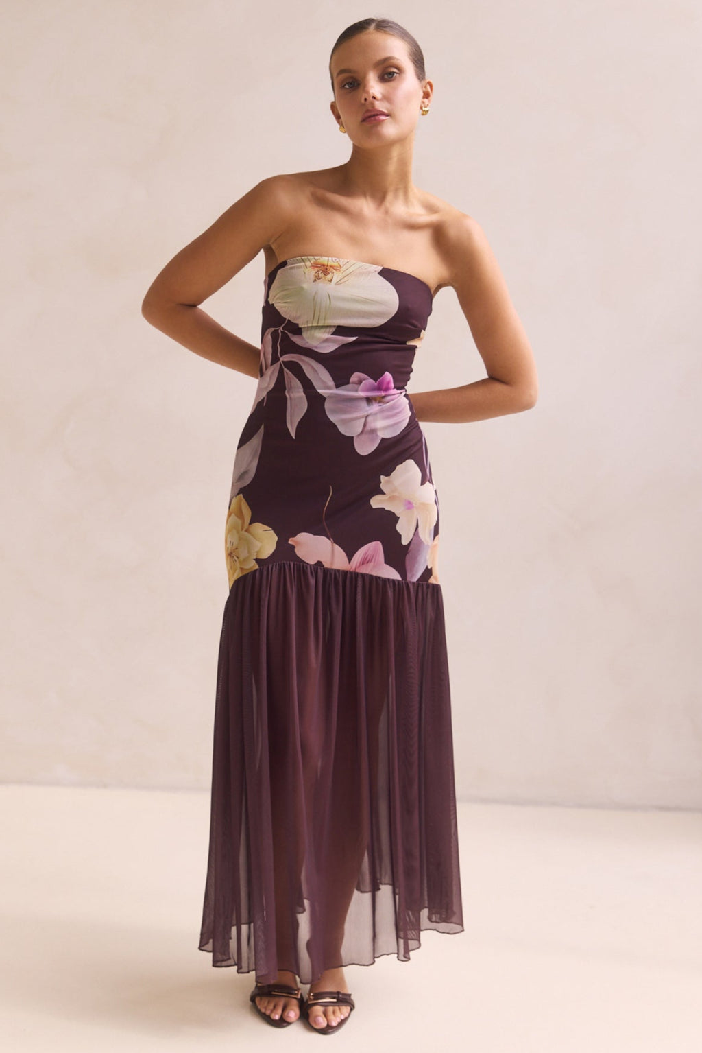 Hazel Maxi Dress (Chocolate)