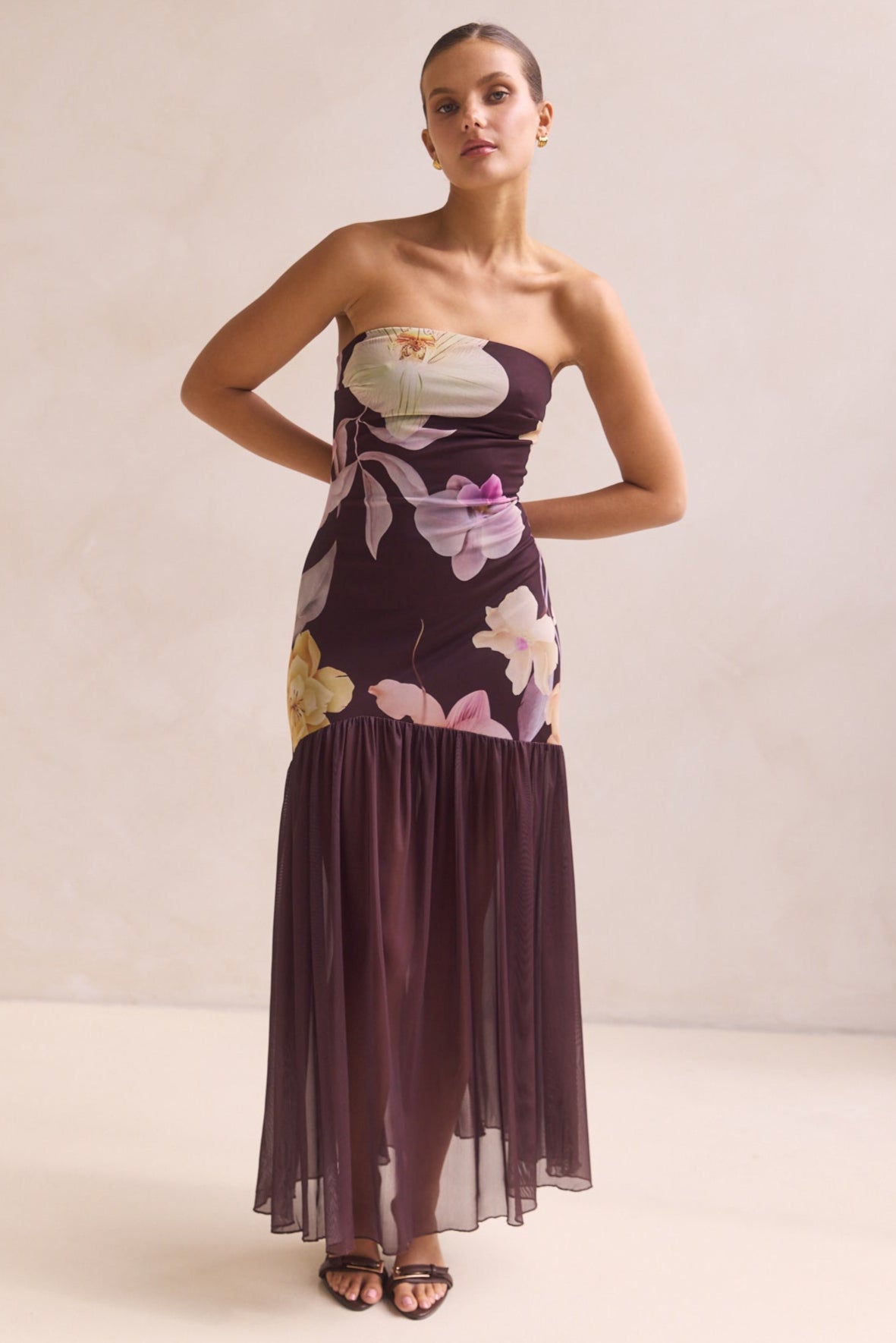 Hazel Maxi Dress (Chocolate)